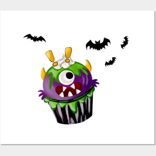 Halloween Surprised Cake Bat Posters and Art